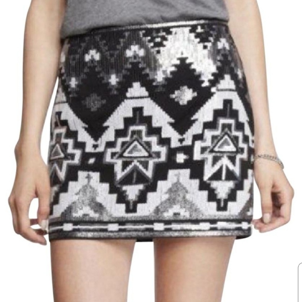 Express sequin skirt
